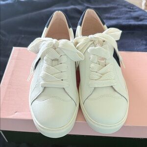 Kate Spade White Lace-Up Sneakers